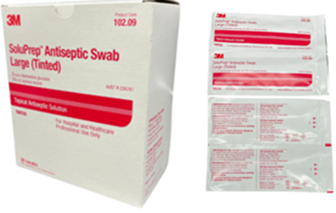 3M SoluPrep Antiseptic Maxi Swabstick Tinted